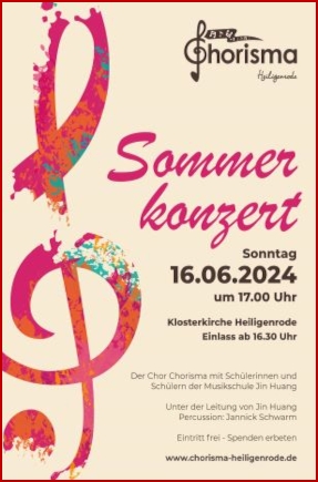 Chorisma Sommerkonzert 16.06.2024